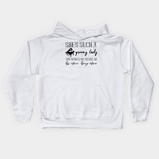 She's such a groovy lady Kids Hoodie